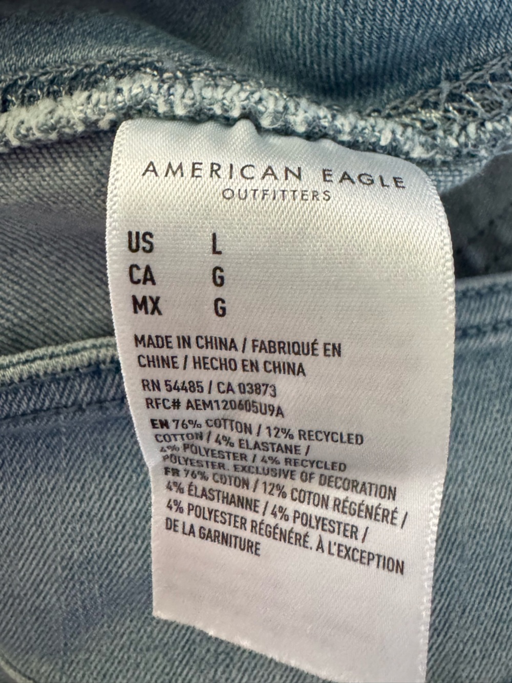American Eagle Light Wash Bootcut Jeans Size Large - Picture 8 of 8